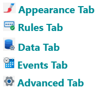 Picture showing the New Element Property Icons. 